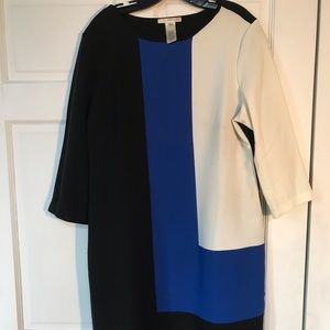 Color block midi dress